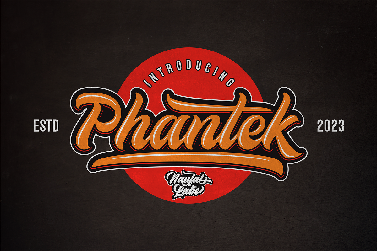 Phantek Script Font, a Script Font by Naufal Labs (Photo 1 of 14)