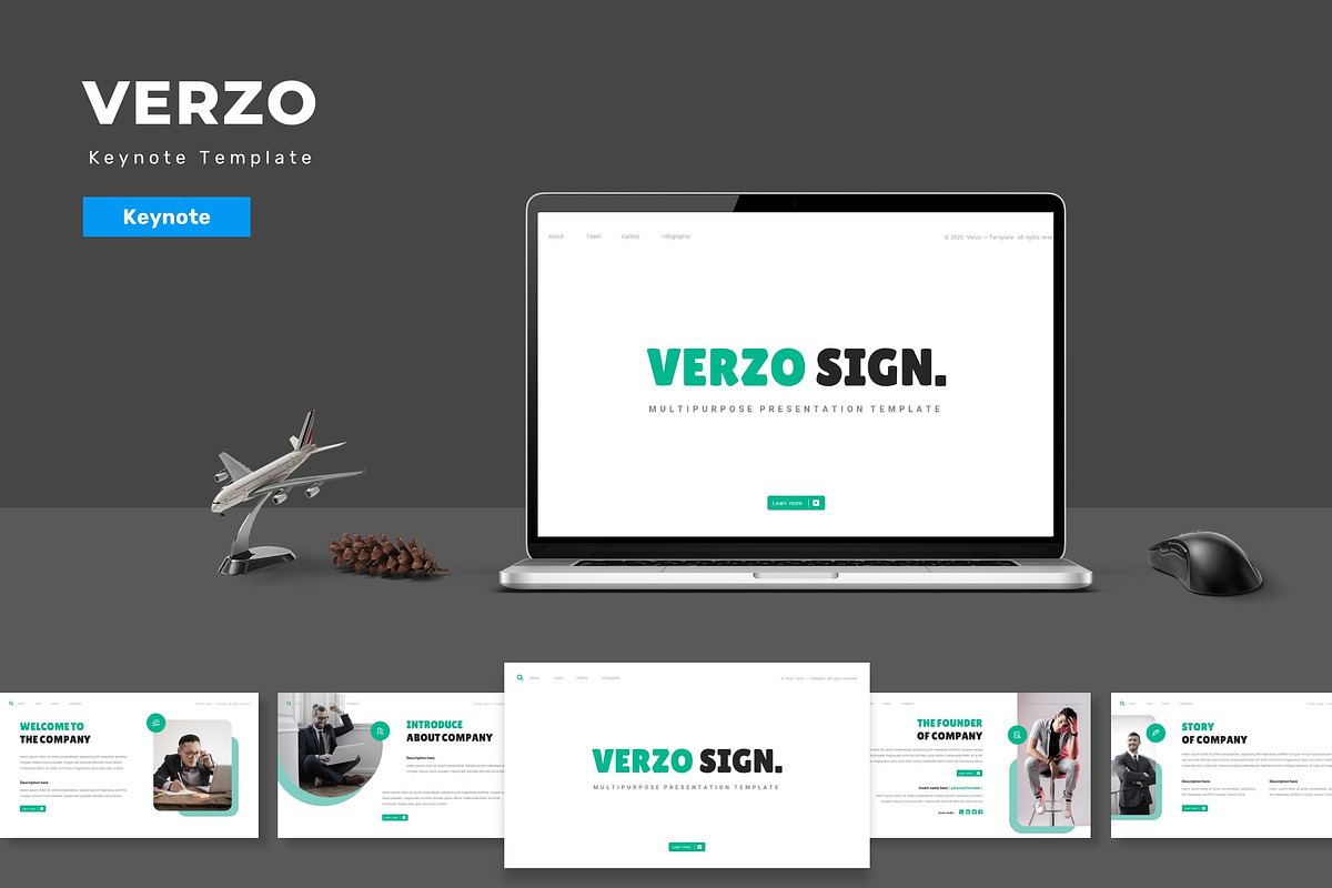 Verzo - Keynote Template, a Presentation Template by Eighteen Studio (Photo 1 of 4)