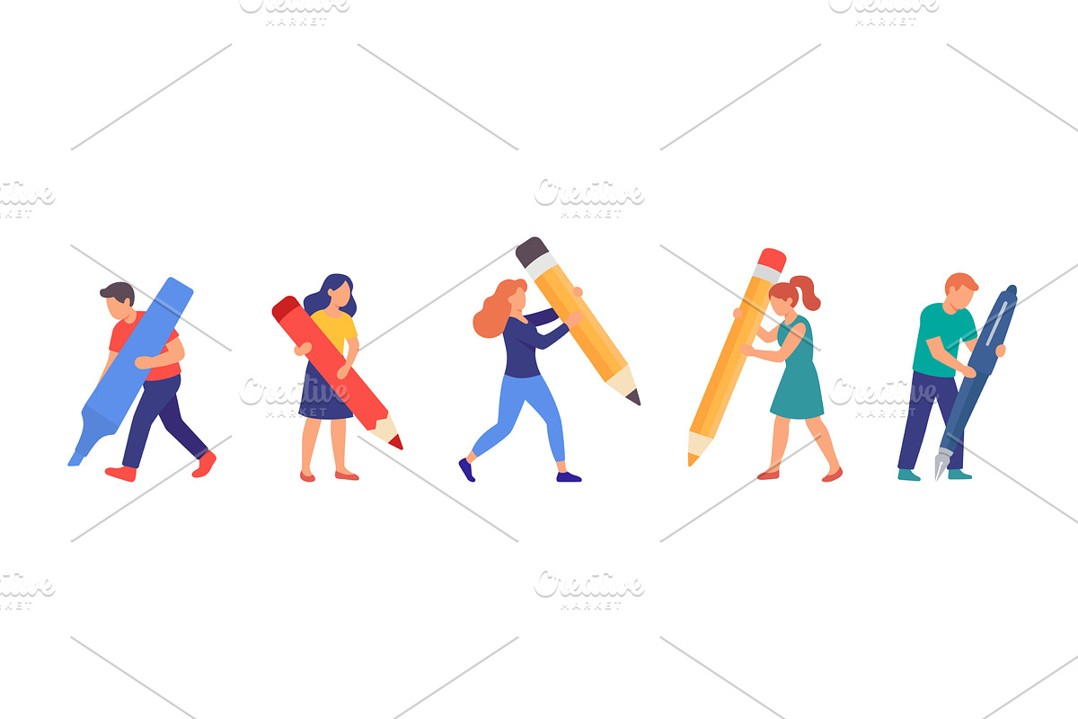 Flat vector illustration of people, a Person Illustration by GraphiShop