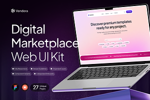 Digital Asset Marketplace Web UI Kit, an UI Kit Template by Rafiq | YDN
