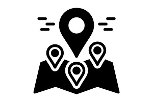Locations place solid icon, a Solid Icon by Creative priyanka