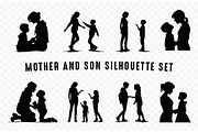 Mother and Child Silhouette Set, a Person Illustration by Gfx Expert Team (Thumbnail 2 of 3)