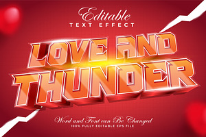 Love & Thunder Text Effect | Vector, a Layer Style Add-On by padilah_a