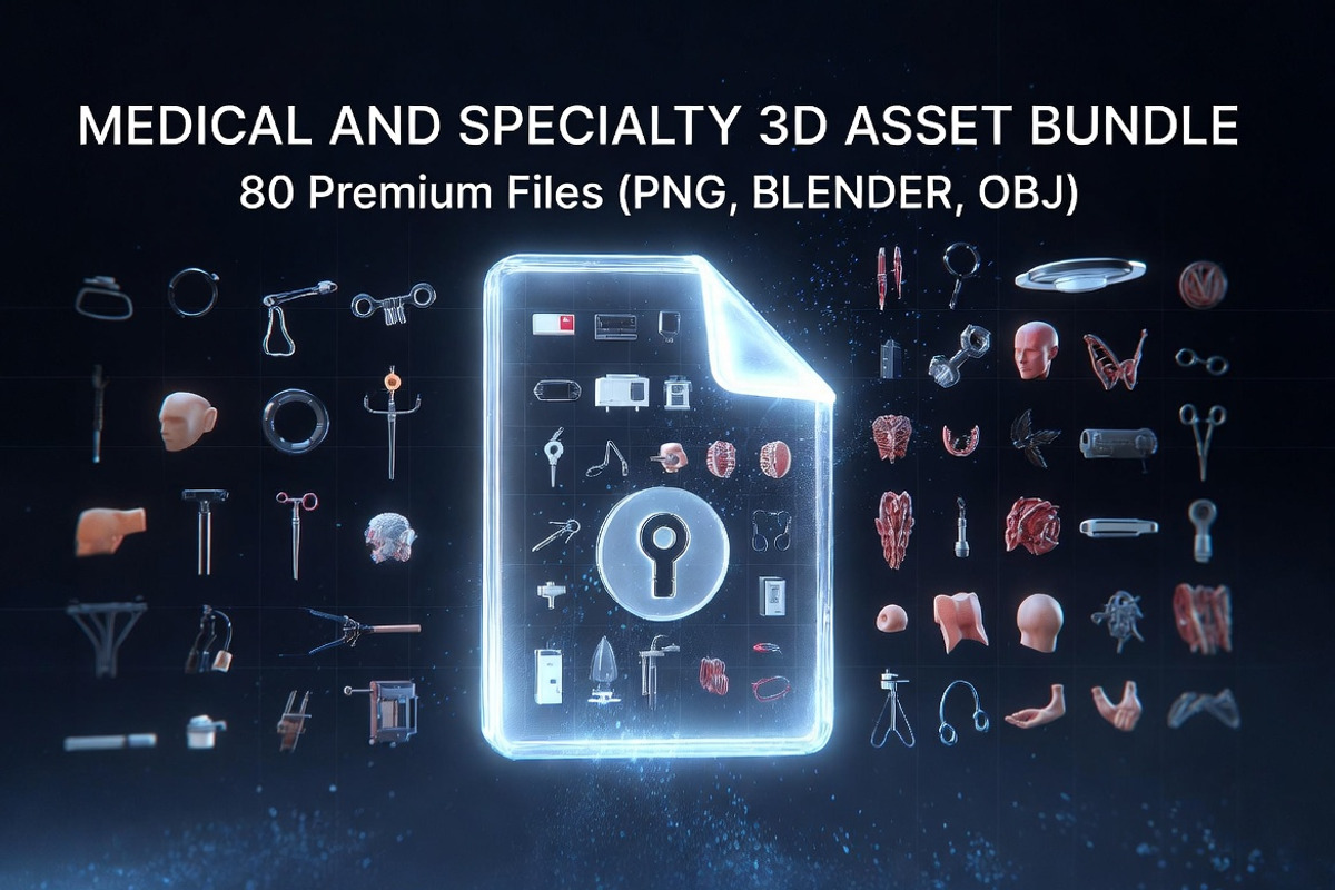 Medical 3D Healthcare Icons PNG Pack, an Object 3D Model by Dreamanart (Photo 2 of 3)