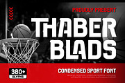Thaber Blads - Condensed Sport Font, a Sans Serif Font by twinstd (Thumbnail 1 of 10)