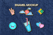Metallic Enamel Pin Badge PSD Mockup, a Merchandise Mockup by Ram Studio LLC (Thumbnail 1 of 5)