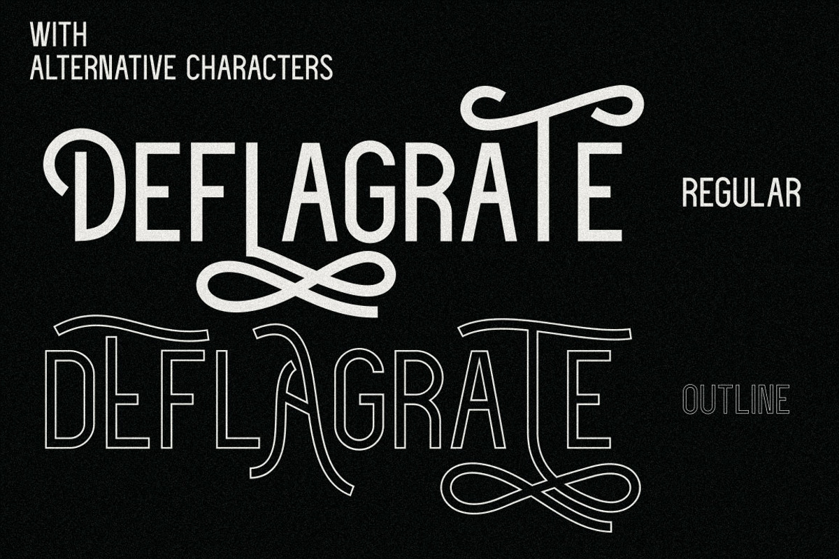Deflagrate Fonts preview 5