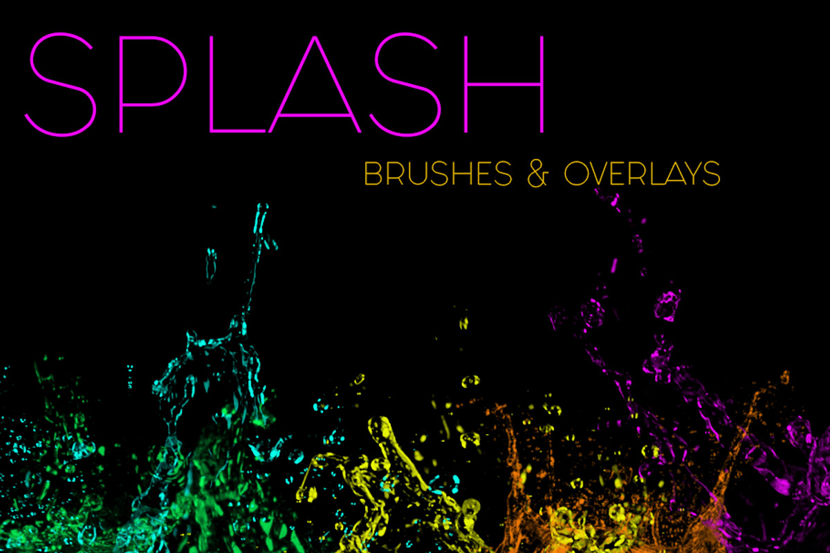Water Splash Brushes & Overlays
