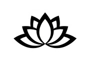 Lotus Flower Vector Icon Bundle, an Illustration by yasushie (Thumbnail 31 of 51)
