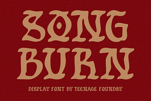 TF Song Burn, a Blackletter Font by TeenageFoundry