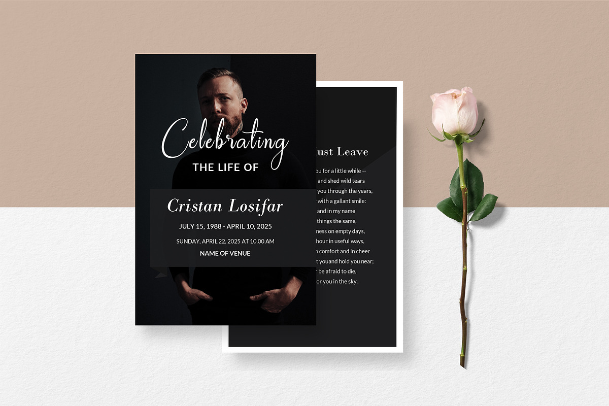 Trifold Funeral & Prayer Card, a Brochure Template by crazyOWL (Photo 3 of 9)