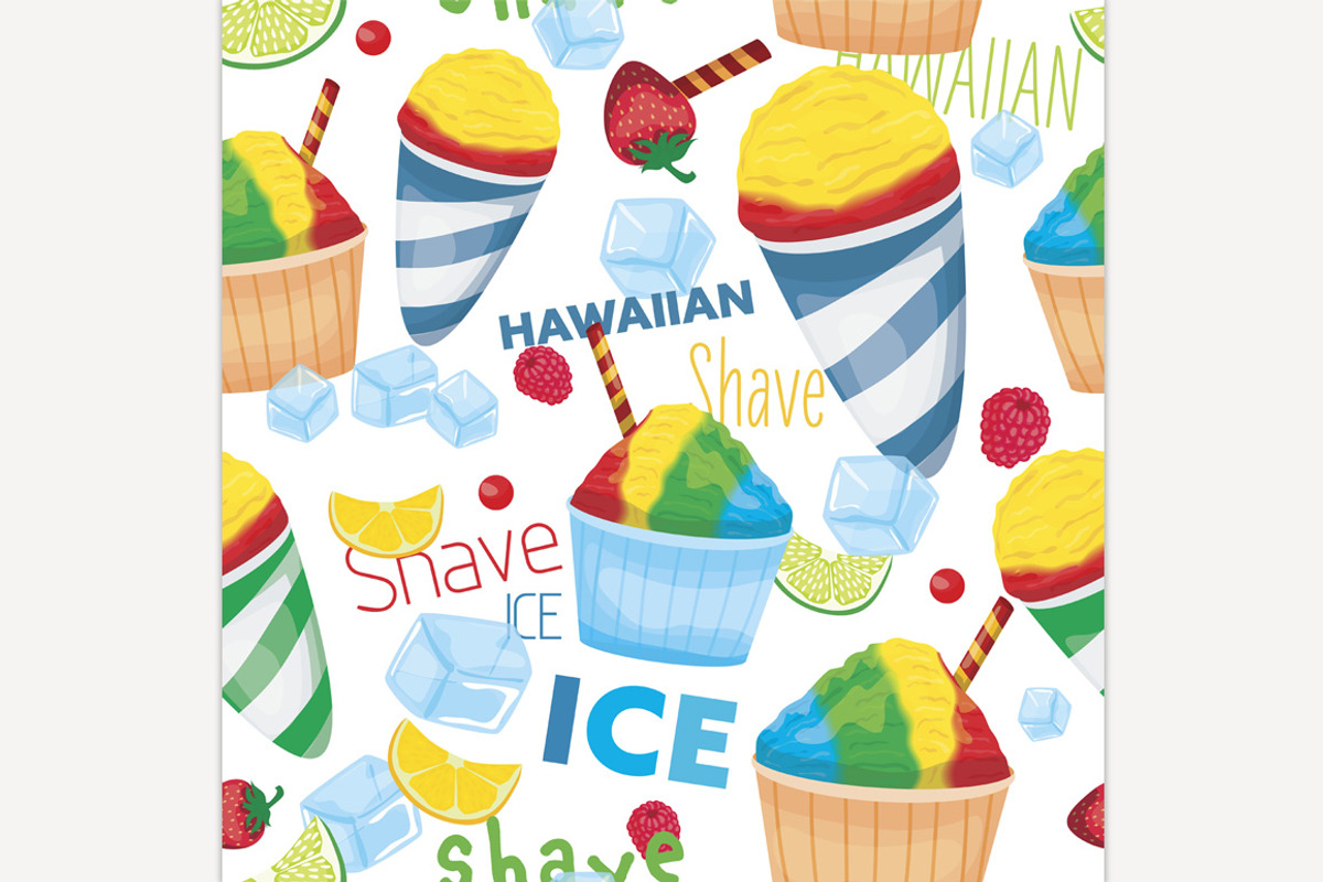 Seamless pattern with shave ice., a Pattern Graphic by Anna's Shop