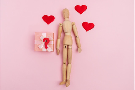 Gift and hearts pink background with, a Holiday Photo by darksoul72
