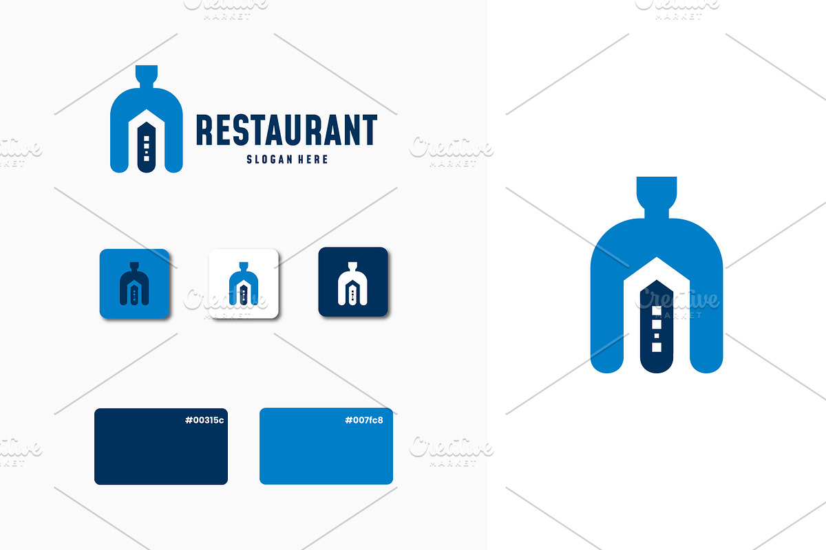 Set of Modern Food House logo design, a Branding & Logo Template by Lucky Creative (Photo 4 of 5)