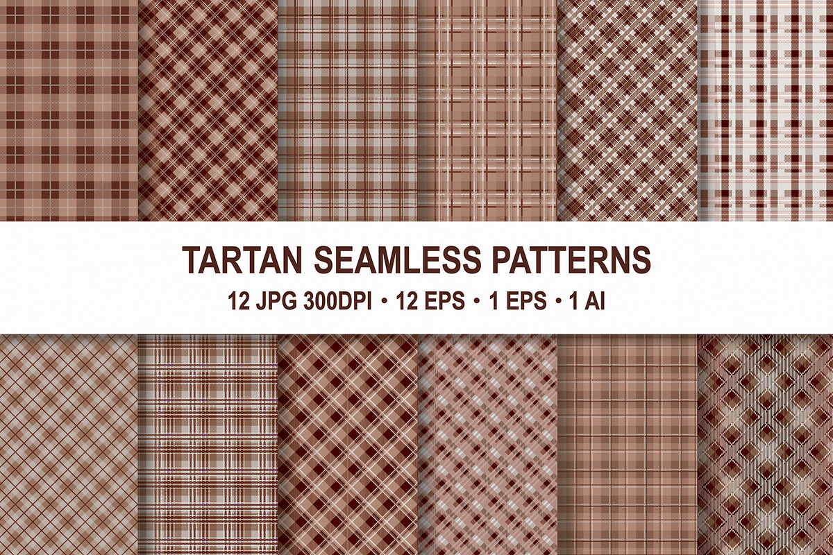 Tartan seamless patterns, a Pattern Graphic by Gurza SHOP (Photo 1 of 3)