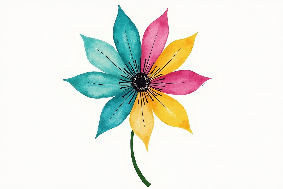 Retro Groovy Flowers Bundle, an Illustration by Amazin_art (Photo 9 of 11)
