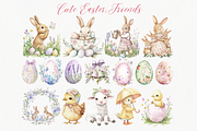 Watercolor Pastel Easter Clipart, an Animal Illustration by ClipArtCharm (Thumbnail 4 of 5)