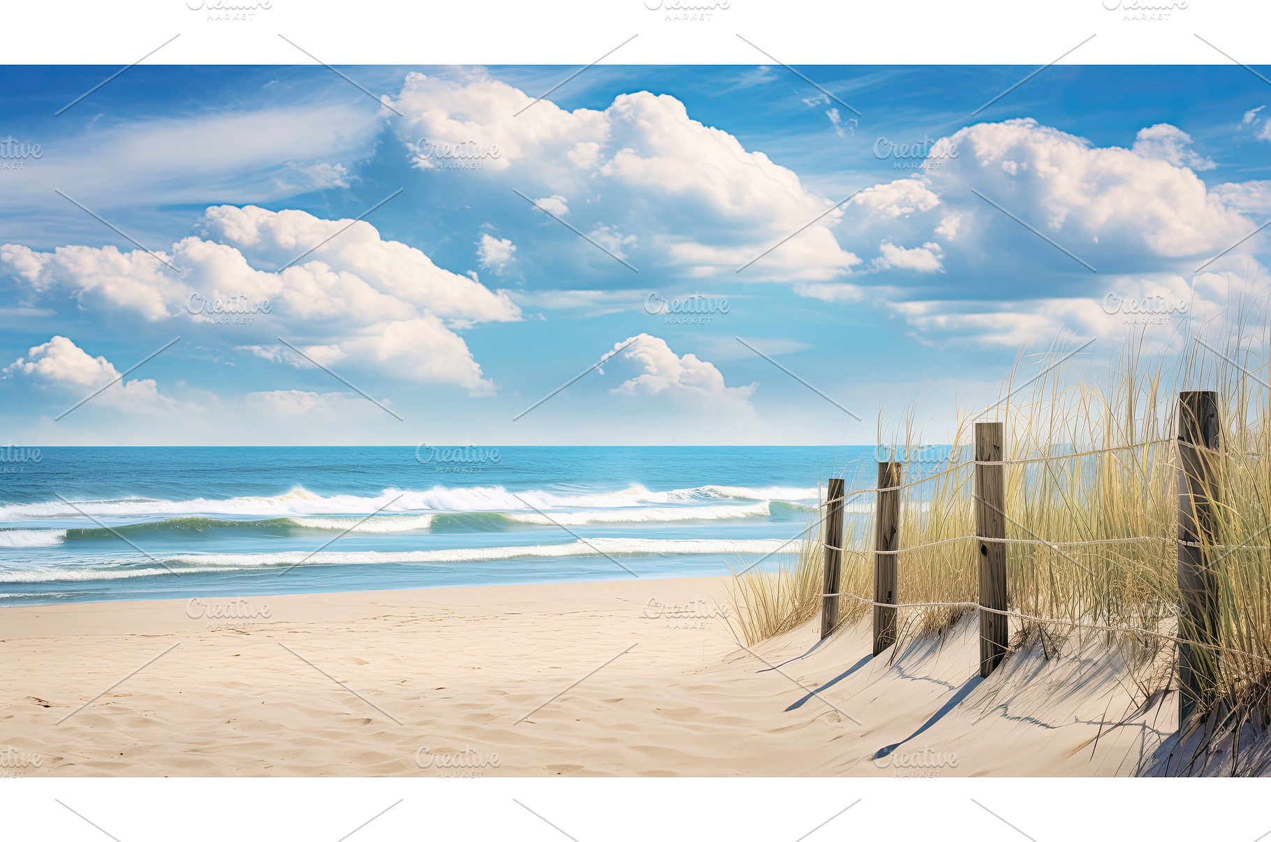 ocean oak island nc ai generated, a Nature Photo by pikepicture