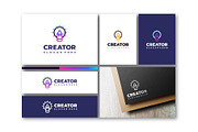 Set of Creator logo designs concept, a Branding & Logo Template by Lucky Creative (Thumbnail 4 of 5)