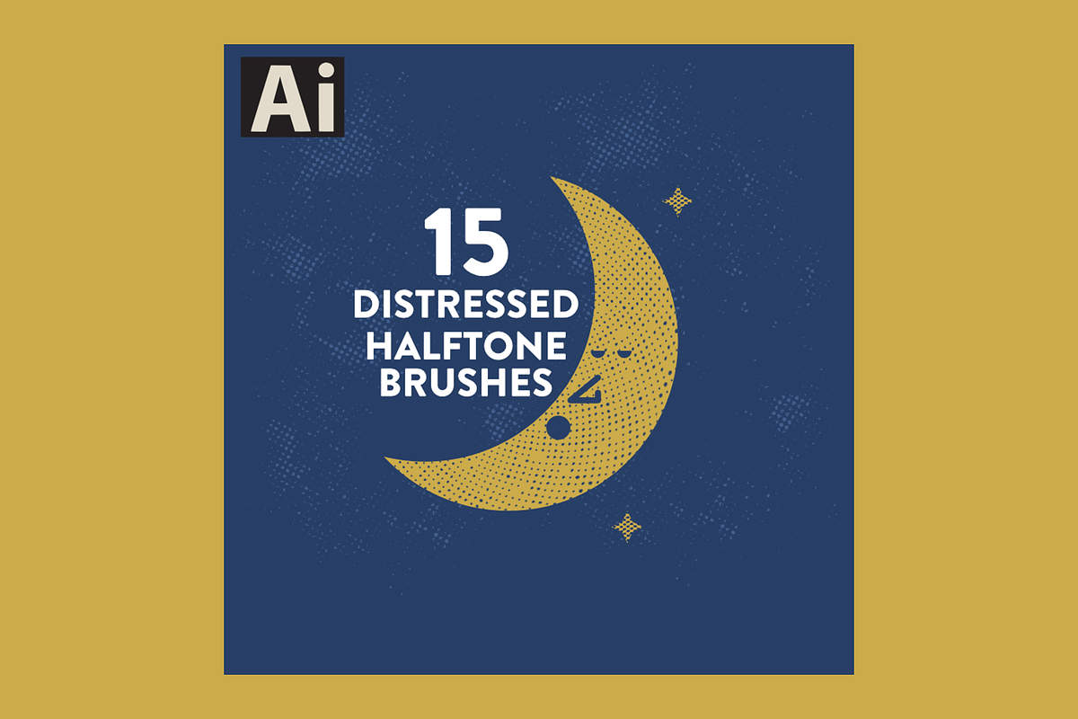 Distressed Vector Halftone Brushes, a Texture Graphic by Vision Globe Design (Photo 1 of 3)
