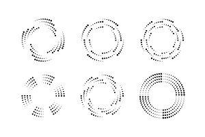 Dot circle speed lines for emblem, an Outline Icon by Elena Pimukova