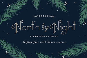 North By Night, A Christmas Font