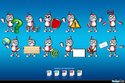 Red And White Robot – Set 2, a Technology Illustration by DesignWolf (Thumbnail 2 of 2)