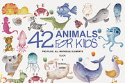Animals for kids, an Animal Illustration by Soir Creative (Thumbnail 2 of 2)