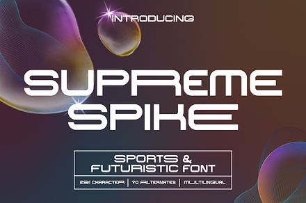 Supreme Spike - Sports & Futuristic, a Font by BearyType Studio