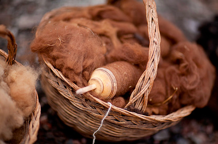 Alpaca Wool On A Wooden Spool Stock Photo Containing Grey And Charcoal preview 2