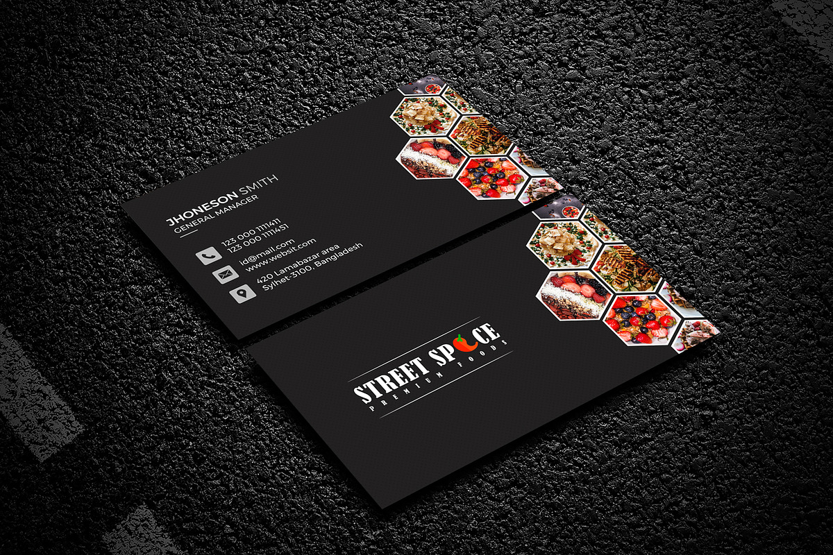 Restaurant/Food Business Bard, a Business Card Template by Helal Shop (Photo 3 of 3)