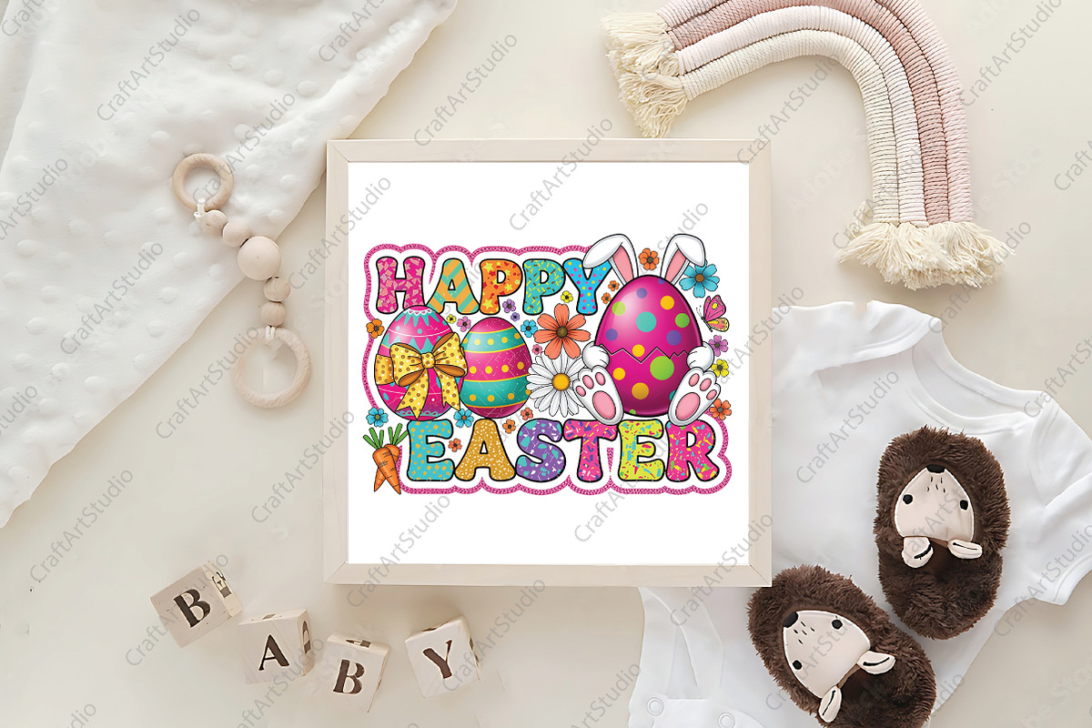 Happy Easter Png, Preppy Easter Png, an Illustration by CraftArtStudio (Photo 4 of 4)
