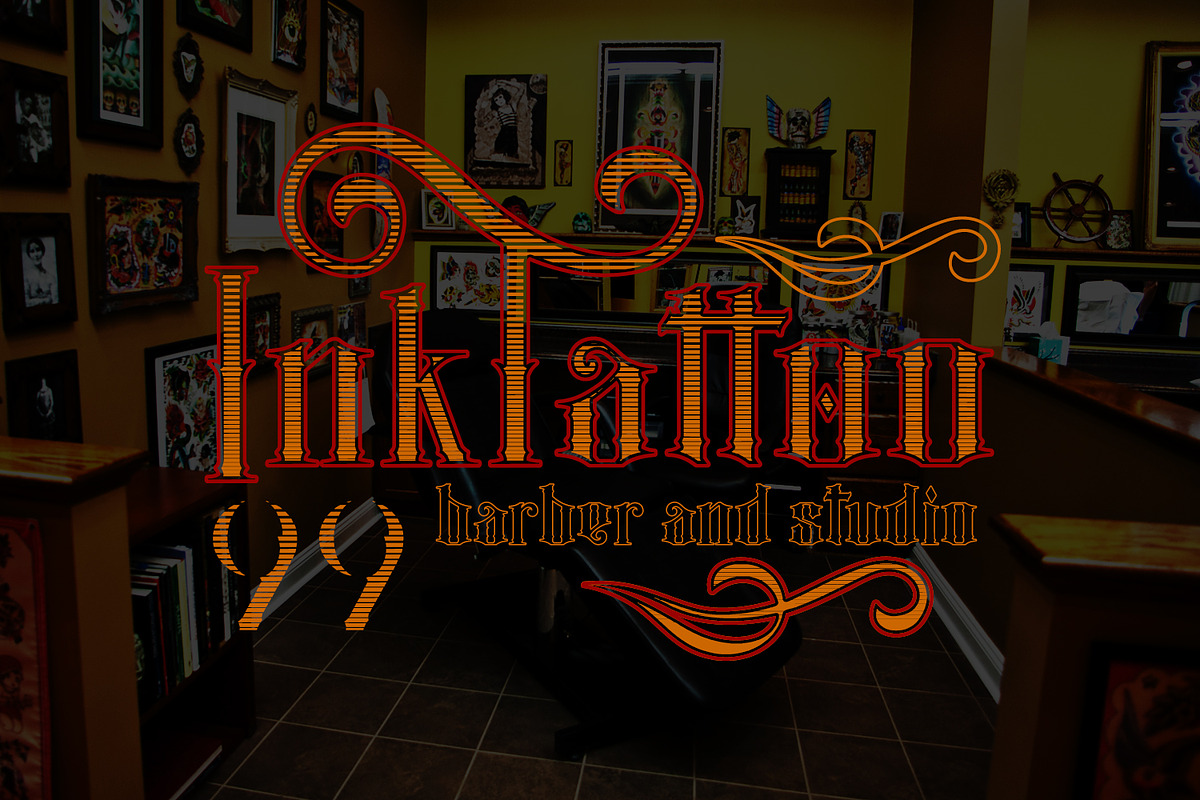 Justify I Blackletter Font preview 3