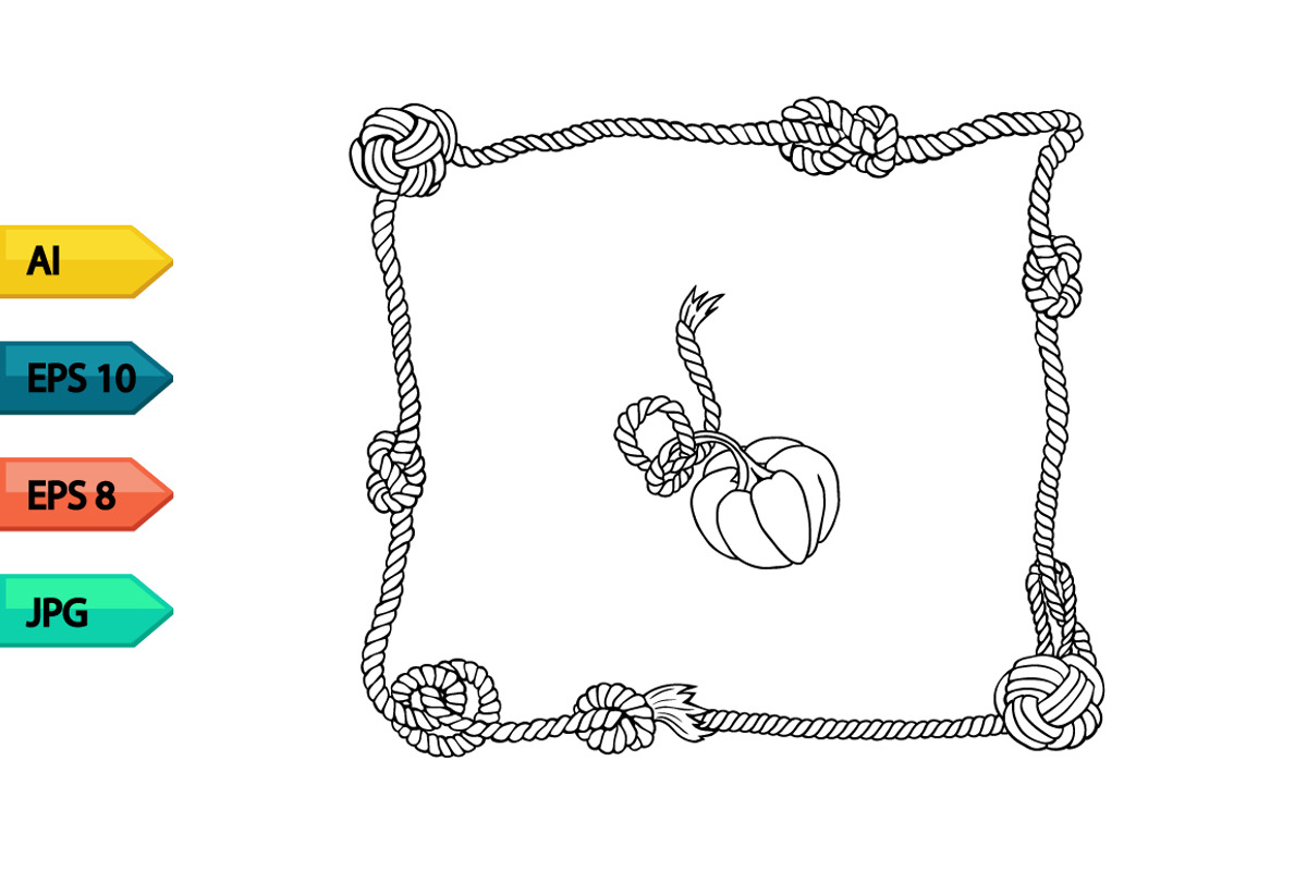 Rope frames and knots vector set, a Pattern Graphic by julia_musdotter (Photo 8 of 11)