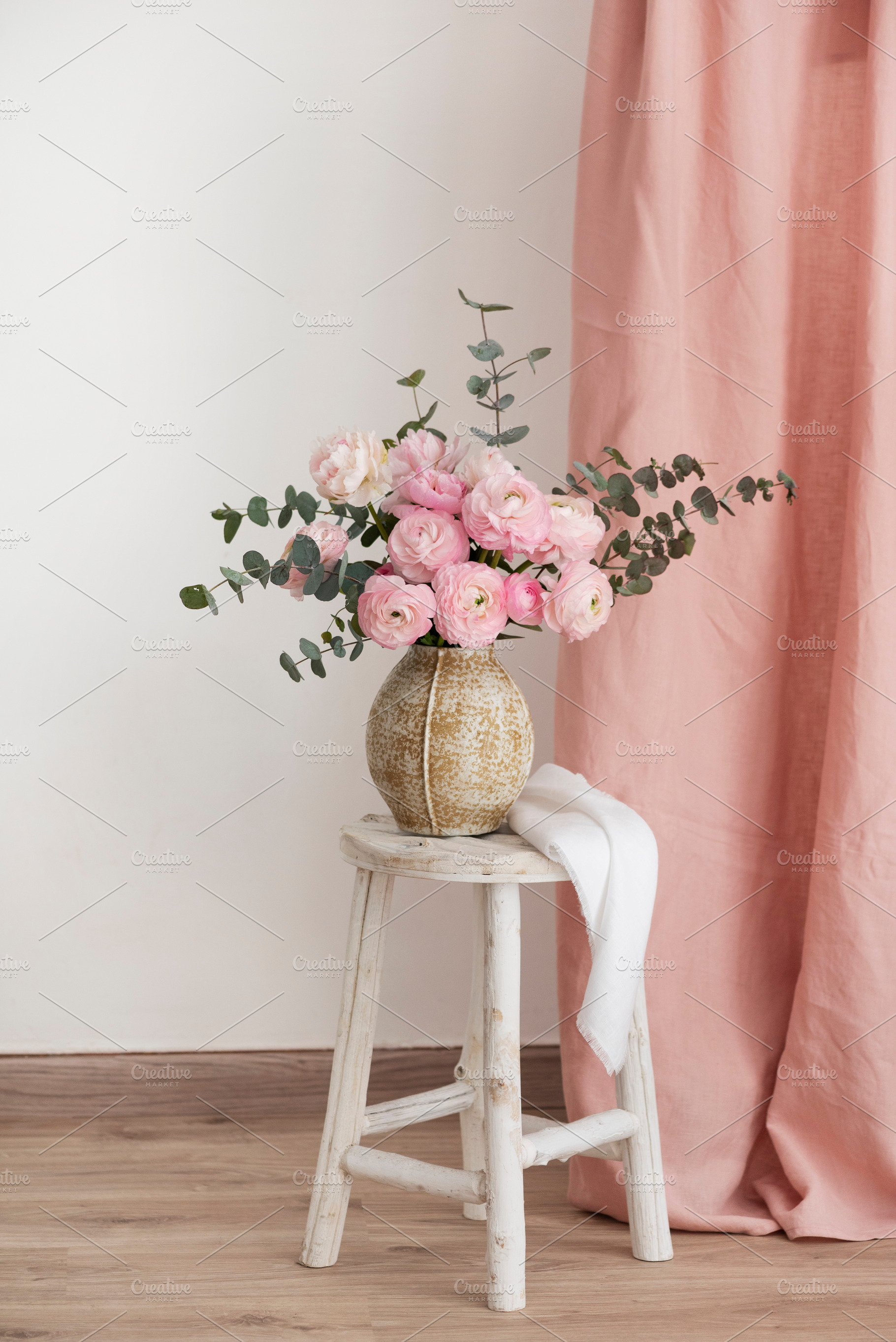 Spring bouquet of peonies and ranunculus, a Nature Photo by oxana.denezhkina