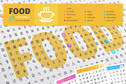 Food 800+ Line Icons Bundle, an Outline Icon by Voysla's Shop (Thumbnail 1 of 8)