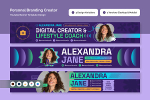 Creative YouTube Channel Banner, a Social Media Template by twinstd