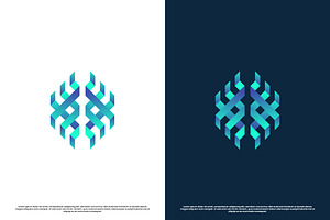 Abstract Tech Blue Logo Design Icon, a Branding & Logo Template by Morvana Crew