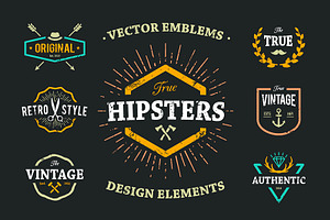 True Hipster Vector Set