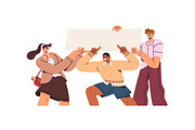 People with blank ad banners set, an Illustration by PaperTrident (Thumbnail 16 of 17)