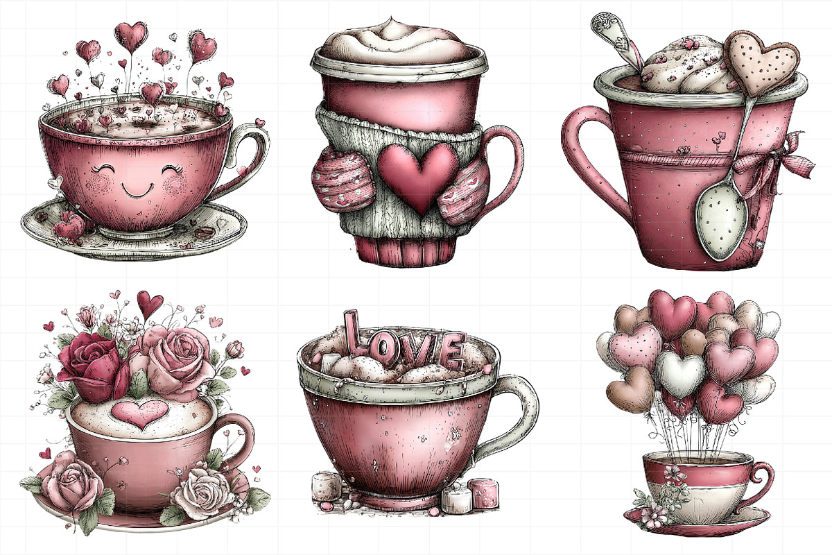 Valentine Vibes Cocoa Clipart, an Illustration by Daily.Designs (Photo 4 of 7)