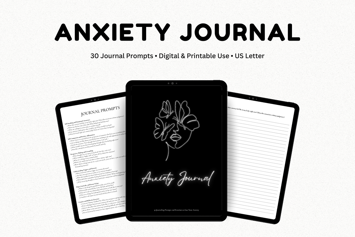 Anxiety Journal Printable, a Templates & Theme by The Chaos Project (Photo 1 of 4)