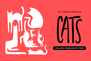 Hand-Drawn Cat Illustrations, an Animal Illustration by nyulpsd (Thumbnail 1 of 5)