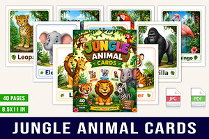 Jungle Animal Cards, a Stationery Template by Designmela01