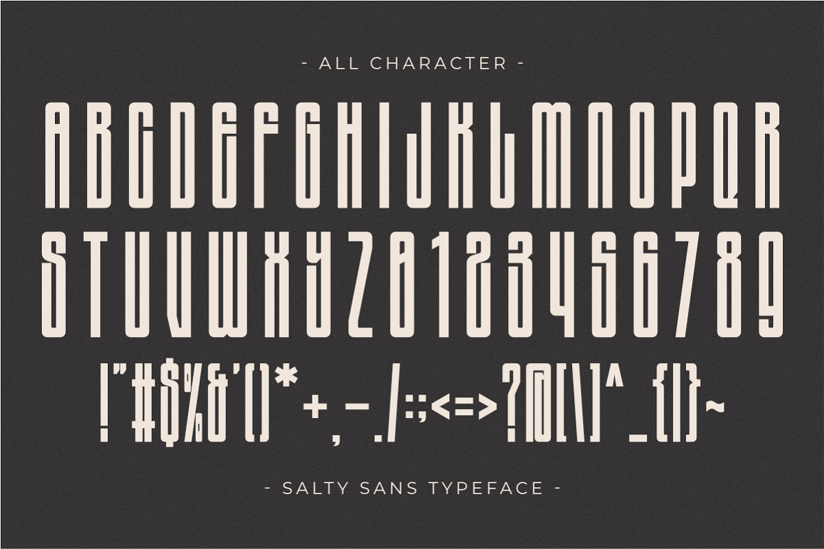 Salty Sans - Condensed Sans Serif, a Sans Serif Font by Pian45 Studio (Photo 7 of 8)
