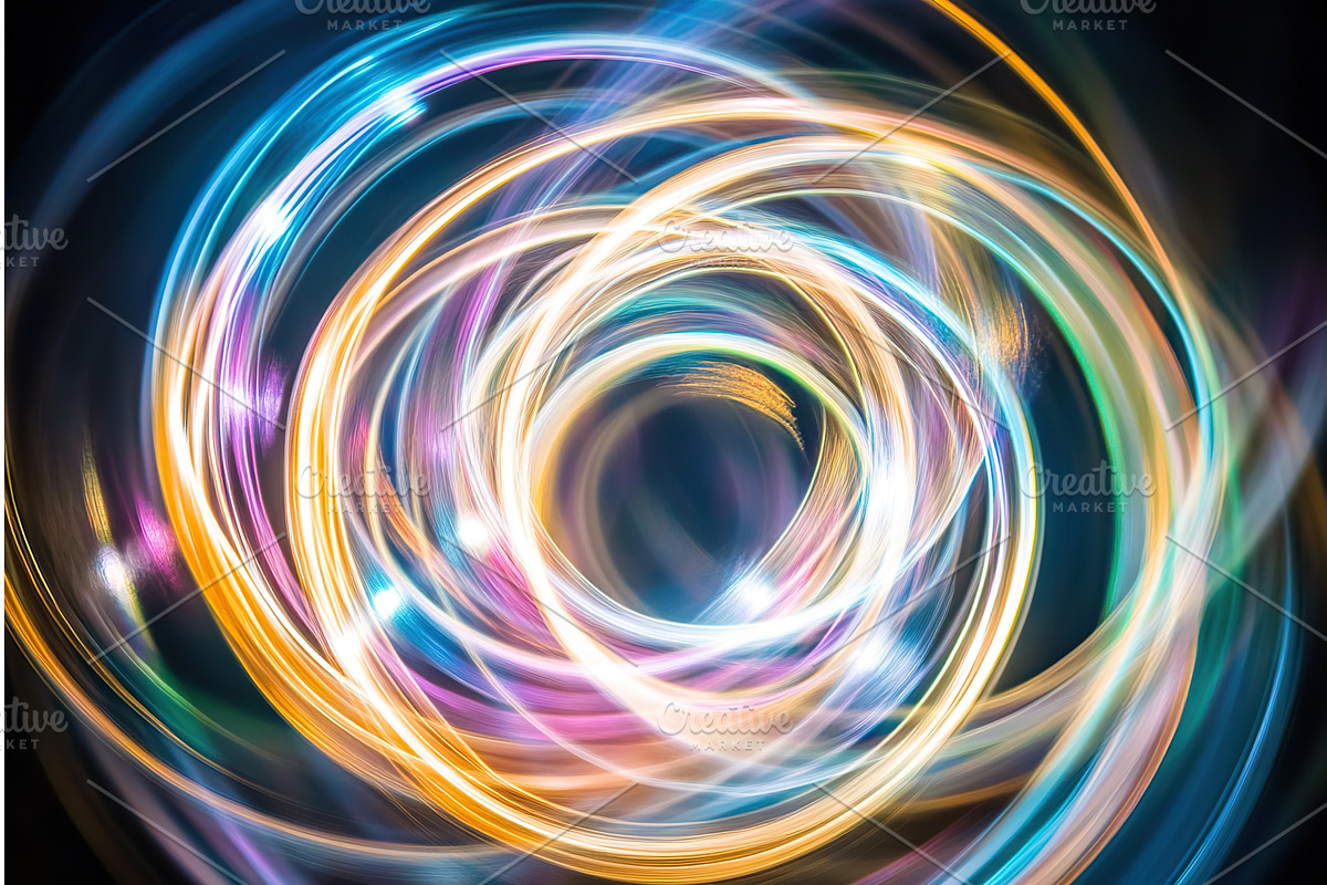 Energetic light painting design, an Illustration by Lermont51