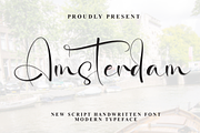 Amsterdam | Script Font, a Handwritten Font by Scratchones (Thumbnail 1 of 9)