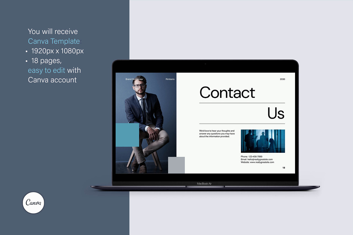 Modern Brand Manual – Canva Template, a Templates & Theme by R-studio (Photo 9 of 9)