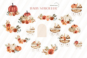 Pumpkins Carriage Watercolor Clipart, an Illustration by Sunflower Day Love (Thumbnail 3 of 5)