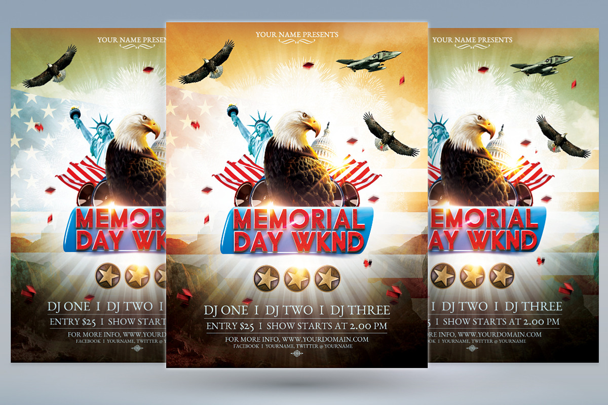 Memorial Day Weekend, a Flyer Template by tmcom